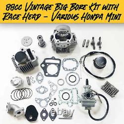 Kit Big Bore Vintage 88cc avec Culasse de Course pour Honda CT70 ATC70 SL70 XL70 TRX70