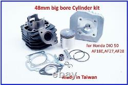Kit big bore 80cc cylindre 48mm compatible avec Honda DIO 50 AF18E SYM DD50 Jolie 50 @TW