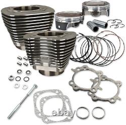 Kit de Cylindre Big Bore 124 S&S CYCLE 910-0338 Twin Cam Noir pour HD Stre