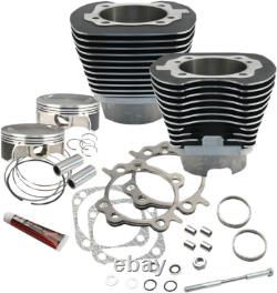 Kit de cylindre Big Bore 117 S&S CYCLE 910-0221 Twin Cam Noir
