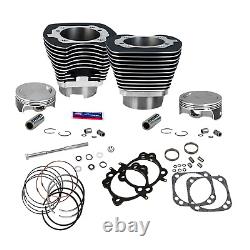 Kit de cylindre S&S 124 Big Bore 4-1/8 noir Harley Twin Cam 2007-2016 910-0338