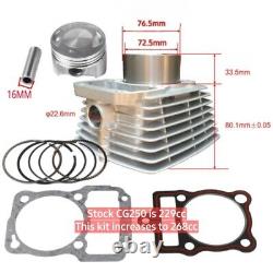 Kit de gros alésage 72,5 mm pour moteur Zongshen CG250cc ARTICLE EN BOÎTE OUVERTE LIRE LA DESCRIPTION