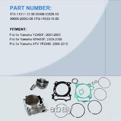 Kit de gros alésage 95 mm YFZ450, ensemble de reconstruction du haut moteur de cylindre de 98 mm +3, kit de révision 480c