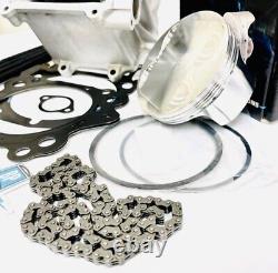 Kit de gros alésage KX450F KX 450F 09-15 100mm cylindre complet +4 Kit de réparation du haut moteur.