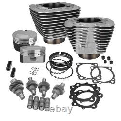 Kit de gros alésage S&S 1250cc Hooligan Silver #910-0609 pour Harley Davidson Sportster
