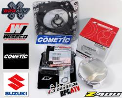 Kit de haut moteur Suzuki LTZ400 94mm +4 Big Bore BPRATV Piston Wiseco 12.5 Joint Cometic
