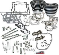 Kit de mise en place S&S CYCLE, gros alésage, 106, sans culasses, avec cylindres Pisto 900-0354