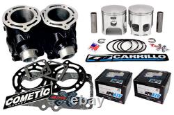 Kit de reconstruction du haut moteur CP-Carrillo Yamaha Banshee cylindres de grand alésage de 66 mm +2 avec pistons