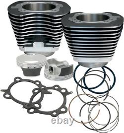 Kit gros alésage à boulonner S&S 97 finition noire texturée #910-0205 Harley Davidson