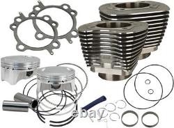 Kit gros alésage boulonné S&S 98, noir texturé #910-0481 Harley Davidson