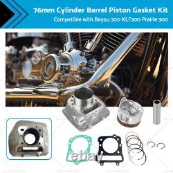 Kit gros alésage de cylindre de moteur 76 mm adapté pour Bayou 300 KLF300 Prairie 300