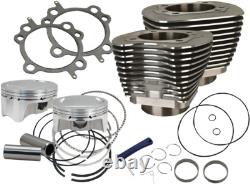Kits de gros cylindres S & S Cycle 107 en finition noire 910-0500 Big Twin 07-17