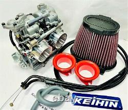 'Raptor 660 35mm Keihin Carbs FCR Big Bore Stroker Drag Race Complete Carb Kit' translates to 'Raptor 660 35mm Keihin Carbs FCR Big Bore Stroker Drag Race Complete Carb Kit' in French.
