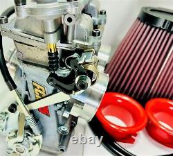 'Raptor 660 35mm Keihin Carbs FCR Big Bore Stroker Drag Race Complete Carb Kit' translates to 'Raptor 660 35mm Keihin Carbs FCR Big Bore Stroker Drag Race Complete Carb Kit' in French.