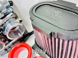 'Raptor 660 35mm Keihin Carbs FCR Big Bore Stroker Drag Race Complete Carb Kit' translates to 'Raptor 660 35mm Keihin Carbs FCR Big Bore Stroker Drag Race Complete Carb Kit' in French.