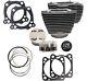 S&s Cycle 910-0843 Kit De Gros Alésage 129 Po. Noir Gaufré Avec Fini En Relief